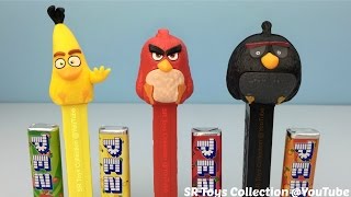 New Angry Birds PEZ Candy Dispensers 2016 Set of 3 Yellow Red and Black [upl. by Aeikan]