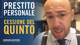 Prestito personale  Cessione del quinto [upl. by Natale]