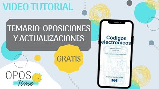 11TEMARIO OPOSICIONES GRATIS ACTUALIZACIÓN DE LEYES Y NORMAS EN REVISIÓNCÓDIGOS ELECTRÓNICOS BOE [upl. by Hajin]