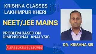 Dimensional Analysis problem for NEETJEE Mains [upl. by Revlys]