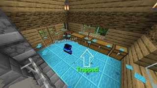 How to make a pitfall trap using sand and signs in Minecraft [upl. by Feerahs54]