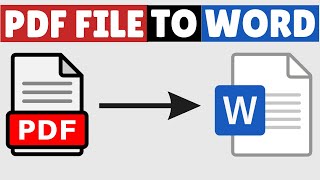 How to Convert PDF to Word  Change PDF File to Word Document [upl. by Etram]