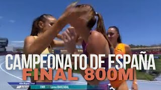 FINAL 800M FEMENINO CAMPEONATO ESPAÑA ATLETISMO  LA NUCÍA 2024 [upl. by Wileen]