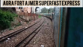 Agra fort ajmer superfast express train journey vlog second sitting class [upl. by Yrram]