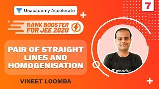 Rank Booster JEE 2020  Pair of Straight Lines and Homogenisation  Maths  Vineet Loomba [upl. by Umont]