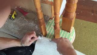 How to Carpet Stairs with a BirdcageSpindlesquotDirect Carpet Hamilton Ontarioquot [upl. by Saber517]