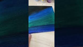 Northern lights Paint with acrylic art drawing shorts [upl. by Aihsemot]