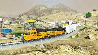 Incredible Long Grand Theft Auto V Train driving CSX 577 through the Abandoned Railroads [upl. by Cherice173]