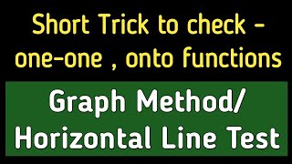 Graph Method  Horizontal Line Test  one  one  onto functions [upl. by Blus]