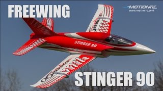 Freewing Stinger 90 EDF Jet90mm 12 Blade Fan 6s [upl. by Akcebar]