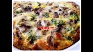 Mushroom Broccoli Quiche [upl. by Eenolem]