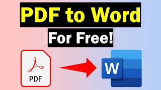 How To Convert PDF To Word For Free 3 Methods [upl. by Noseimaj]