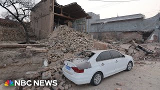 Rescue efforts underway in China after earthquake kills dozens [upl. by Yro351]