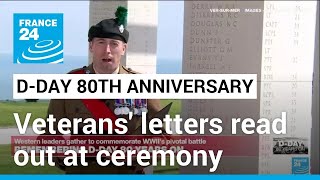 DDay 80th anniversary Veterans memories shared at ceremony • FRANCE 24 English [upl. by Grand]