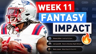 NFL Week 11 Reactions  Injuries  Early Week 12 Waiver Wire amp Fantasy Football Advice 2024 [upl. by Irallih]