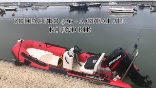 Zodiac Pro 420 X 50HP Mercury 01 2 Stroke  A Great All Round RIB [upl. by Killen]