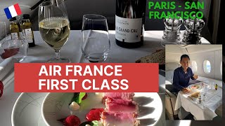 AIR FRANCE BOEING 777 First Class La PREMIERE Paris to San Francisco [upl. by Ennayar723]