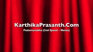 Padumanabha 2nd Speed  Notes [upl. by Asecnarf]