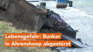 Lebensgefahr NVABunker in Ahrenshoop an der Steilküste abgestürzt [upl. by Wes]