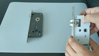 قلب لسان كالون الباب القفل الذكي  reverse mortise lock [upl. by Grizelda]