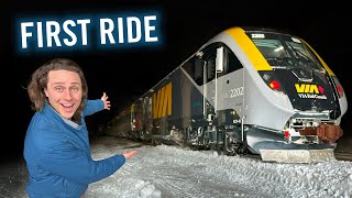 EXCLUSIVE First Ride on Canadas NEW TRAINS with viarailcanada [upl. by Akaenahs142]