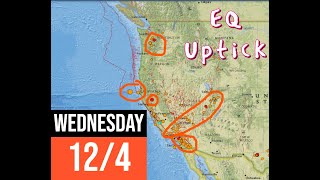 Heads up Large Earthquake uptick across the West Coast Cascadia Activity Wed 1242024 [upl. by Etteragram941]