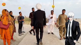 OMG Gojo satoru in pakistan😯 Caught Amazing Reactions 😍 part 2 [upl. by Kikelia482]