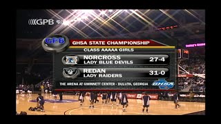 GHSA 5A Girls Final Norcross vs Redan  March 12 2010 [upl. by Dovev603]