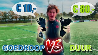 GOEDKOPE vs DE DUURSTE KEEPERSHANDSCHOENEN test  Goedkoop vs Duur [upl. by Silra]