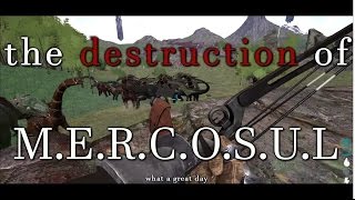 The Destruction of Mercosul  300 Players  Ark Official Server 35 [upl. by Neelhtakyram]