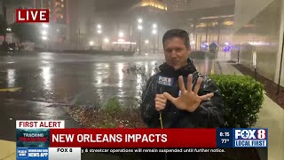 Hurricane Francine begins lashing Downtown New Orleans [upl. by Llednov]