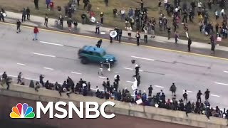 Jeep Drives Through Crowd of Black Lives Matter Protesters in Colorado  MSNBC [upl. by Evvy]