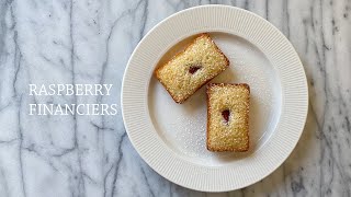 Easy Raspberry Financiers Recipe [upl. by Shanie]