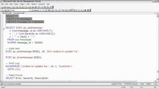 SQL Server Explaining the Raise Error [upl. by Ttik]