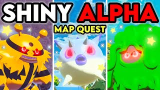 SHINY ALPHA MAP QUEST  MORE in Pokemon Legends Arceus [upl. by Filippo]