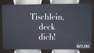 Richtig Tischdecken nach Knigge  BUTLERS [upl. by Doehne384]