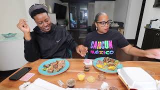 Whos The Pettiest Mukbang Challenge with My Bae Jamaican Oxtails Mukbang [upl. by Enoyrt116]