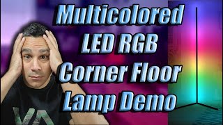 Multicolored LED RGB Corner Floor Lamp Assembly and Demo [upl. by Esilec]