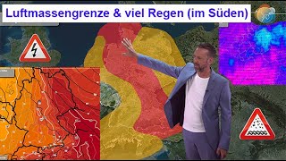 Luftmassengrenze amp viel Regen rund um den Alpenraumnördlichen Mittelmeerraum Gewitter amp Taupunkte [upl. by Nnyla]