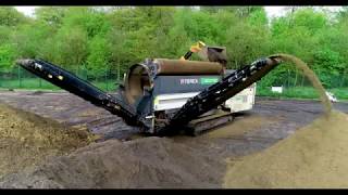 TTS 620 Tracked Trommel Screening Compost amp Sand Blend [upl. by Ahterod]