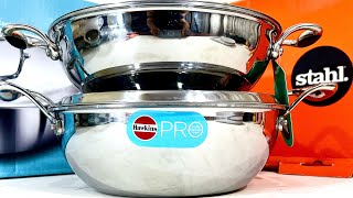 Stahl Triply Vs Hawkins pro Triply Kadai Review Stahl Vs Hawkins triply cookware [upl. by Alyworth373]