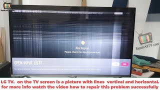 LG TV on the TV screen is a picture with lines vertical and horizontal repair successfully [upl. by Nylacaj]