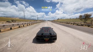 FORZA HORIZON 5  Lamborghini Sesto Elemento  Top Speed Test  Factory Stock  Gameplay RTX Ultra [upl. by Aerdnas350]