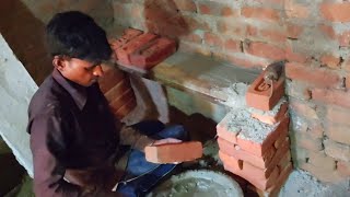 low cost home almari making  कम खर्चे में घर में बनाएं खूबसूरत अलमारी  9 इंची की दीवार में अलमारी [upl. by Ahkeber212]