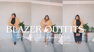 BLAZER OUTFIT IDEAS HOW TO STYLE A BLAZER southafricanyoutuber plussizefashion [upl. by Nairam335]