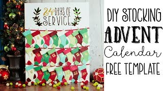 How to Make a Christmas Advent Calendar free template [upl. by Ahsiekyt]