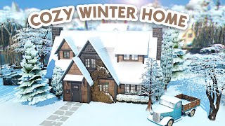 Cozy Winter Home  The Sims 4 Speed Build [upl. by Adriano]