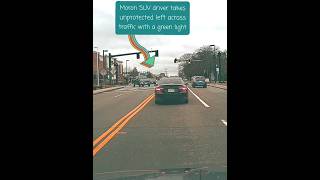 Unprotected Left Across Traffic  Idiots Caught on Dashcam [upl. by Notla51]