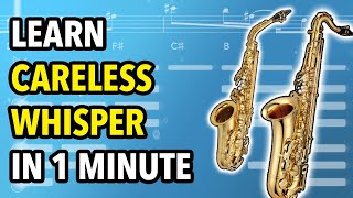 Careless Whisper Sax Tutorial  Saxplained [upl. by Keg]