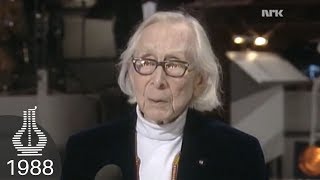 Harald Sæverud vinner Juryens Hederspris Spellemannprisen 1988 [upl. by Igal]